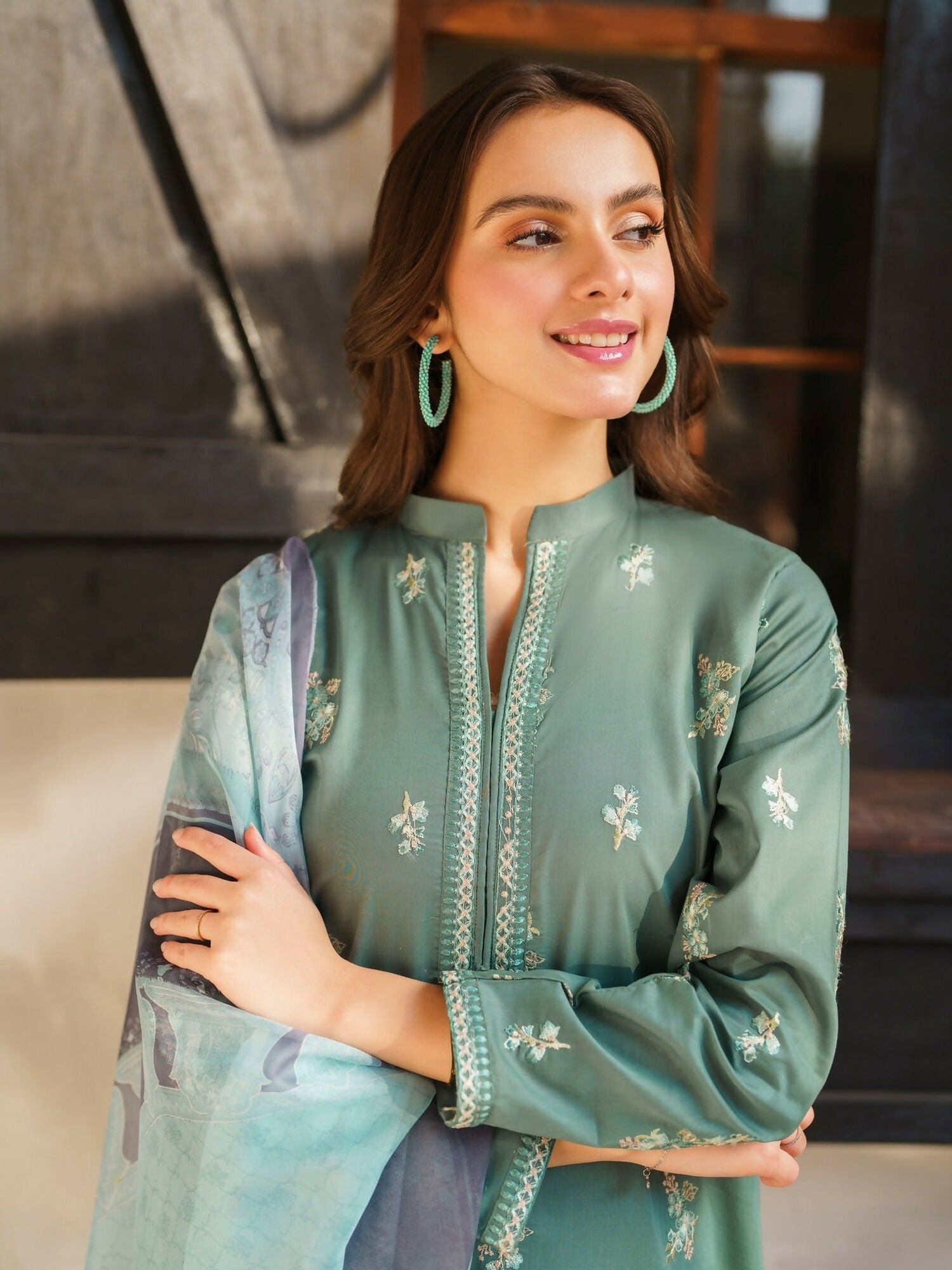 Panache Apparel Lawn Embroidered Stitched Suit-Hana