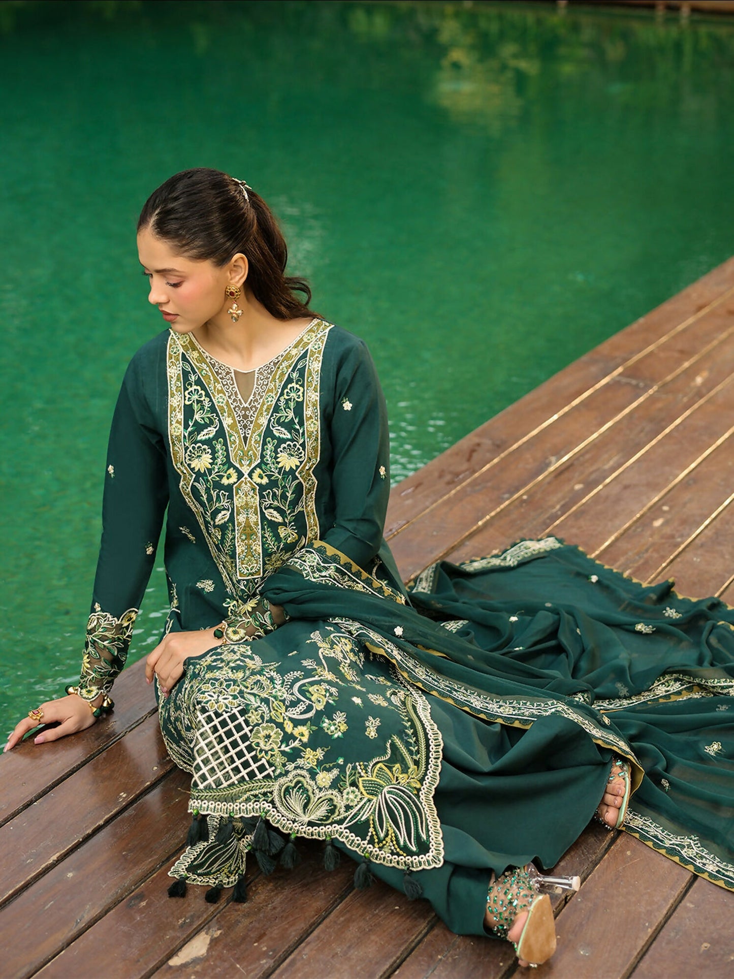 Mahnur Shanaya Vol 2 Lawn Embroidered Unstitched 3-Piece Suit-SH-13