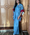 Manahil Arts Crepe Georgette Co-Ord Set-Ice Blue Drape Set