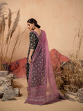 Hemstitch Chiffon Embroidered Stitched 3-Piece Suit-Saiba