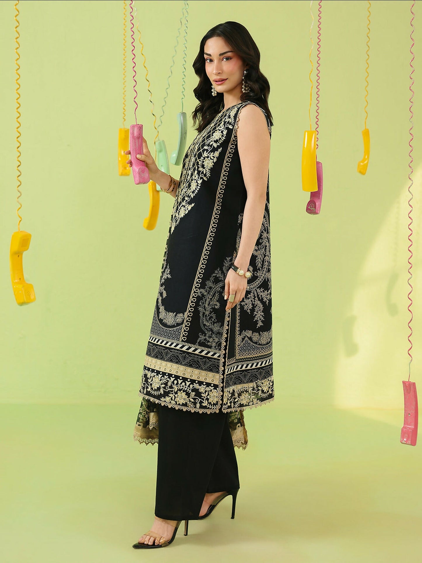 Black Mahnur Anaya Vol.2 Lawn Embroidered Stitched 3-Piece Suit-AN-2-14