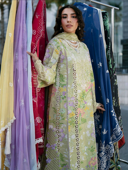 Mahnur Broadway Luxury Lawn'26 Embroidered Unstitched 3-Piece Suit-BW-005