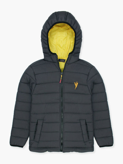 Grey Velvour Puffer Jacket- VJ20-B