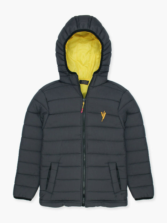 Grey Velvour Puffer Jacket- VJ20-B