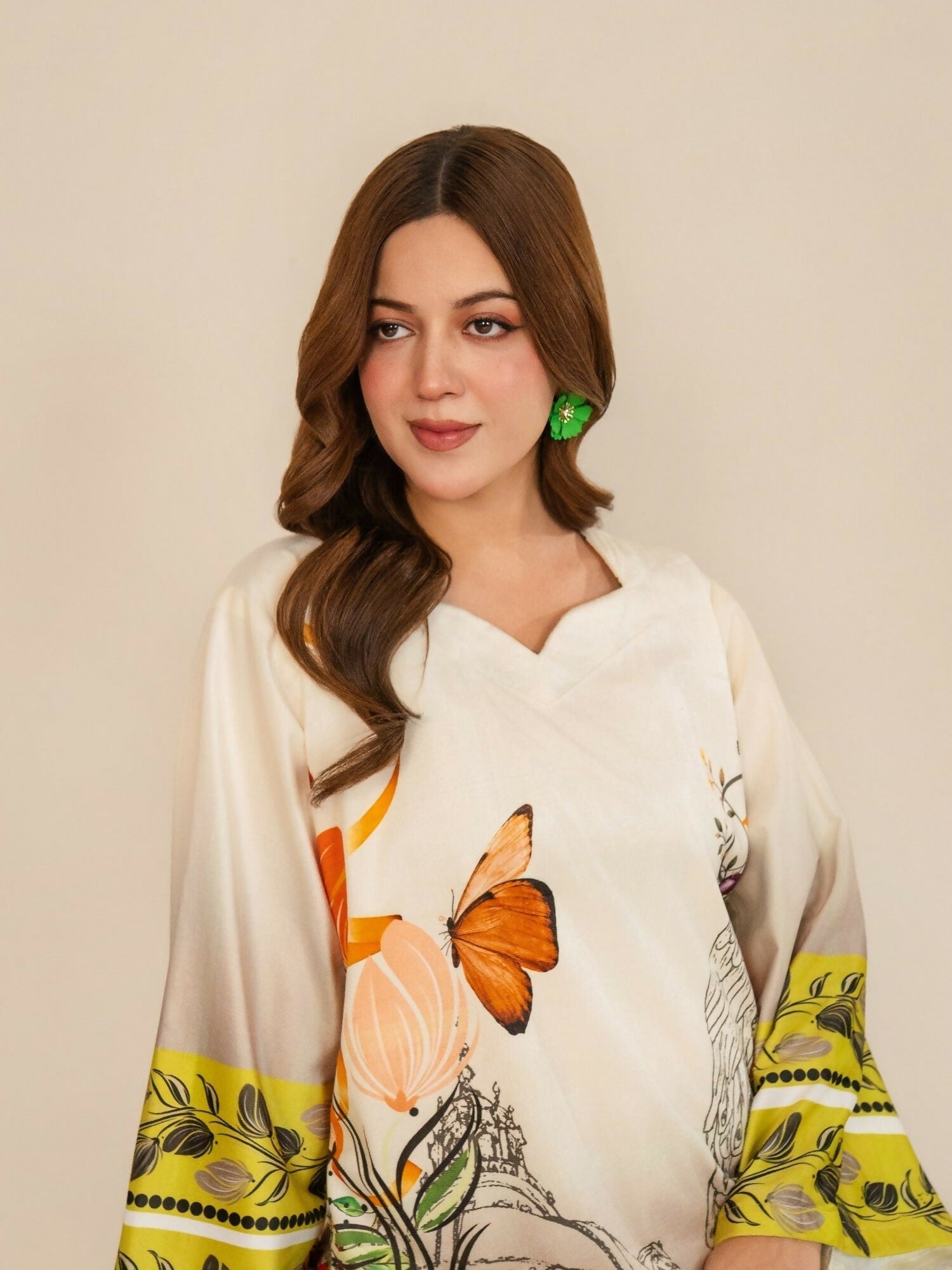 Stylish Collection Velvet Vogue Printed Co-Ord Set-Butterfly Bold