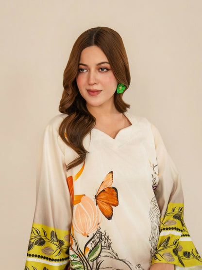 Stylish Collection Velvet Vogue Printed Co-Ord Set-Butterfly Bold