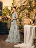 Hemstitch Net Embroidered Stitched Lehnga-Lenora