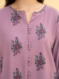 Purple Silai Libas Linen Embroidered Stitched 3-Piece Suit-Zaraq 