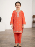 Orange Bin Shaukat Pima Lawn Embroidered Stitched 2-Piece Suit