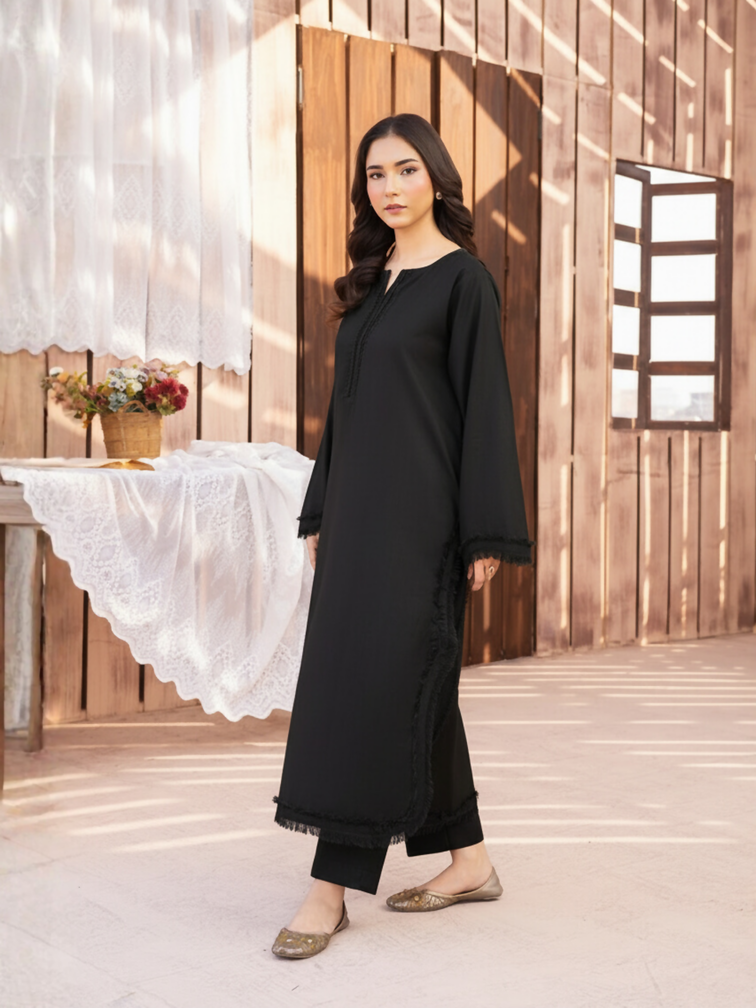 Panache Apparel Winter Core Linen Stitched Suit-Flurry