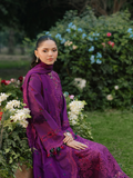 Binilyas Freesia Luxury Lawn Embroidered Unstitched 3-Piece Suit-105 - B