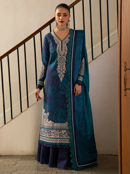 Binilyas Gulrukh Khaddar Embroidered Unstitched 3-Piece Suit-65-A