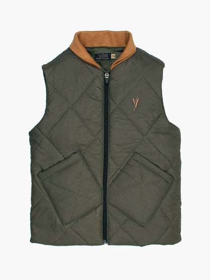 Grey Velvour  Puffer Jacket-VJ45-A