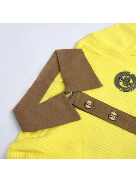 Funky's Plain HJBZ Contrast Collar Shirt-13657