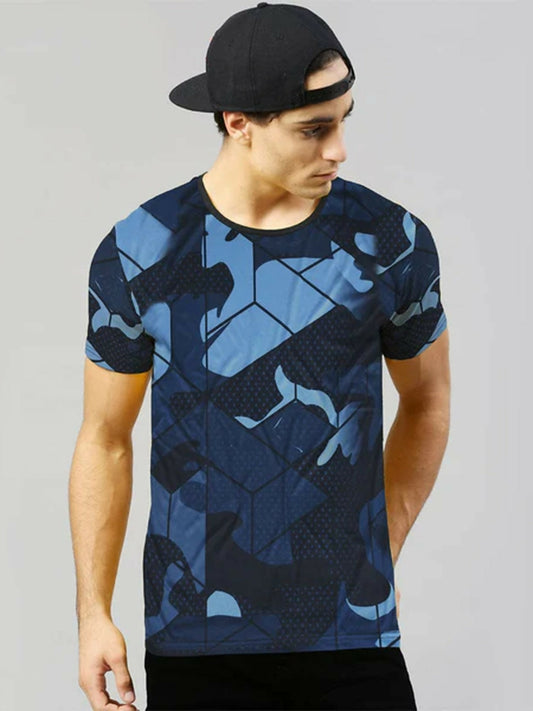 Blue Funky's Printed Moisture Wicking Cool Max Aztec Camo Tee-Shirt- 13683
