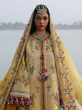 Hussain Rehar Luxury Lawn'26 Eid Edit Embroidered Unstitched 3-Piece Suit-Ochre