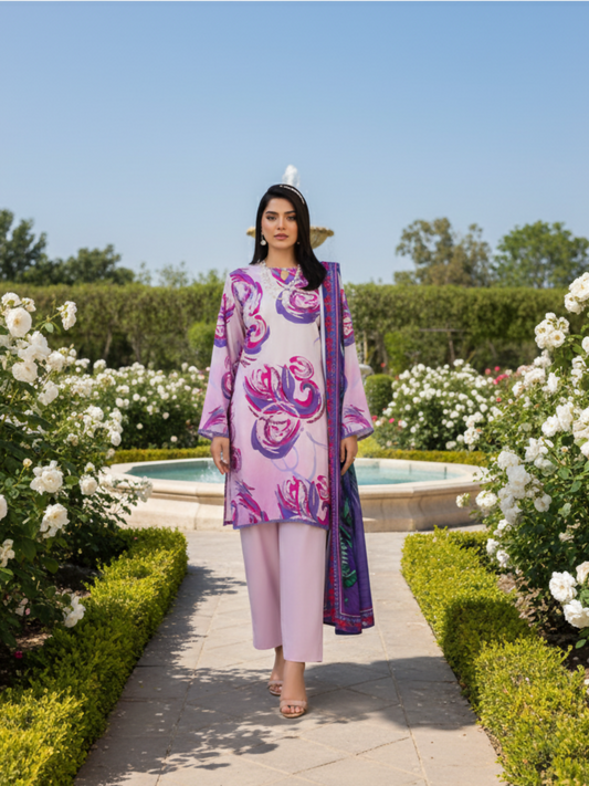 Motifz Linen Printed Unstitched 3-Piece Suit-02