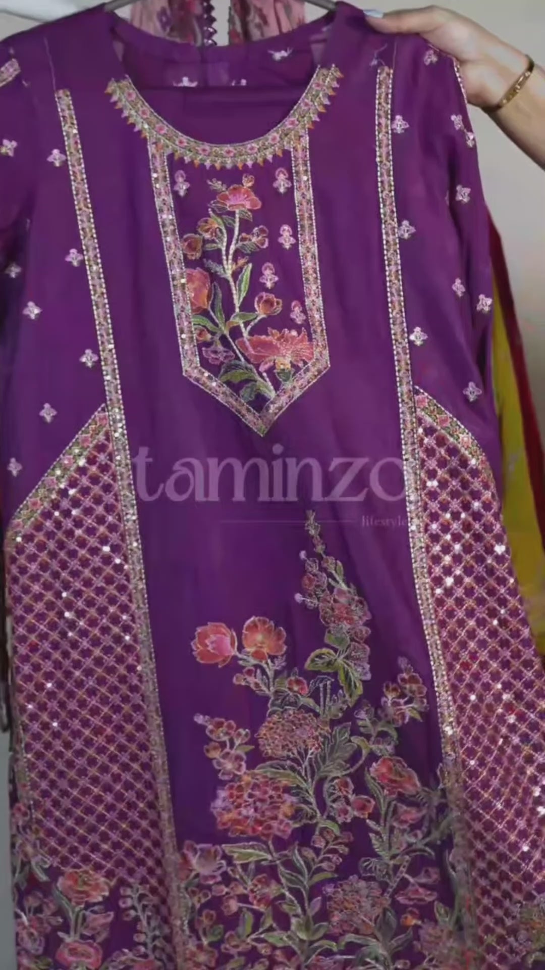 Fatima Hussain Lawn Embroidered Unstitched 3-Piece Suit-Reem