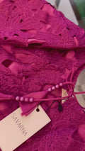 Pink-Savarna Silk Embroidered Stitched 3-Piece Suit-Pink