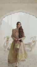 Parishay Ranibagh Luxury Formals Tissue Silk Embroidered Stitched 3-Piece Suit-Noor Mahal