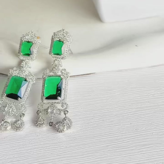 H&A Jewellery One Carat Silver Rhodium Plated Earrings