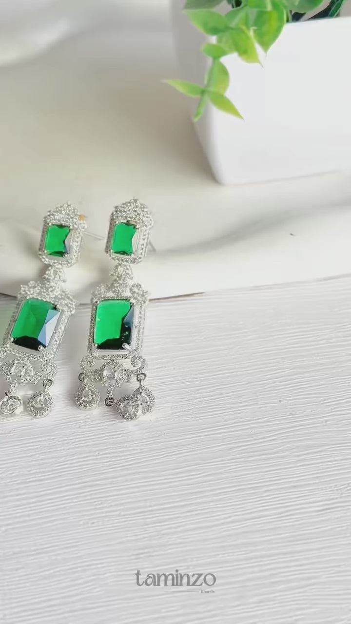 H&A Jewellery One Carat Silver Rhodium Plated Earrings
