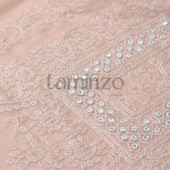 AB Hand Embroideries Chiffon Embroidered Unstitched 2-Piece Suit