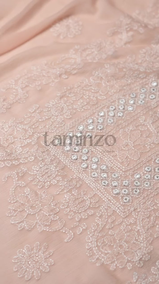 AB Hand Embroideries Chiffon Embroidered Unstitched 2-Piece Suit