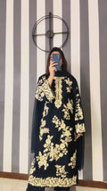 Zeephire Linen Embroidered Stitched 3-Piece Suit-Kawiya