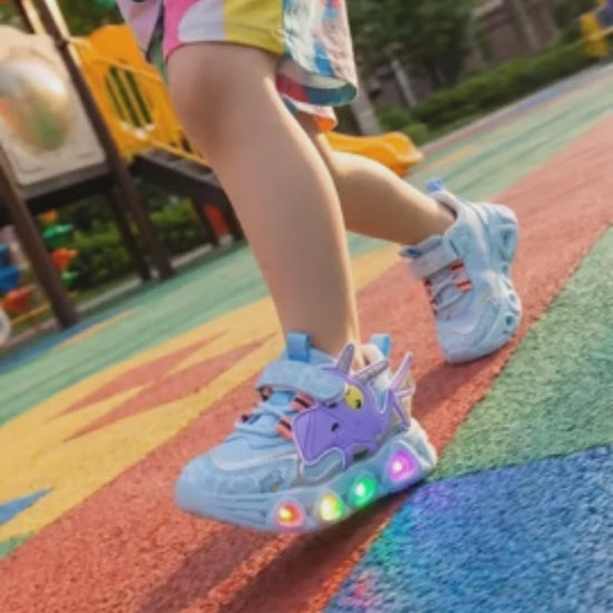 Blue White and Pink-Mum n Bub Joggers-Jog Dino Light