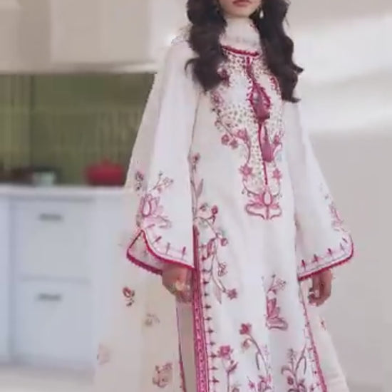Mahnur Sera Pret'26 Jacquard Lawn Embroidered Stitched 3-Piece Suit-SP-05