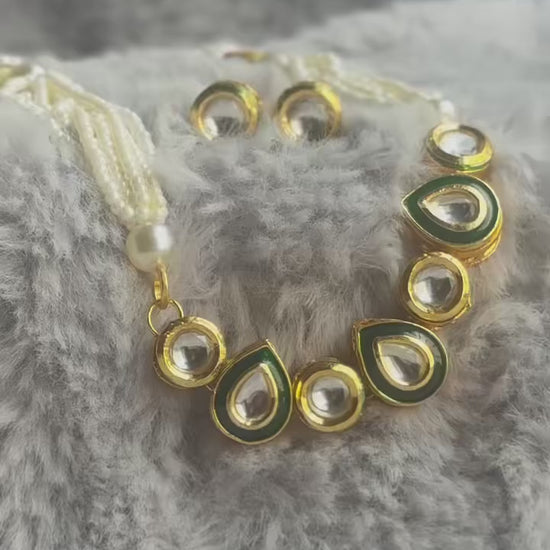 H&A Jewellery Indian Kundan Choker Set