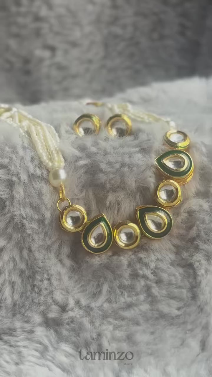 H&A Jewellery Indian Kundan Choker Set