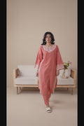 Pink Stylish Collection Mahani Lawn Cotton Embroidered Stitched 2-Piece Suit-Maria