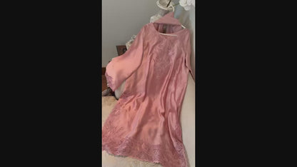 House Of Mahjan Eid Pret I Tessel Silk Embroidered Stitched 2-Piece Suit