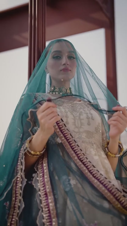 Parishay Jahanara Chiffon Embroidered Stitched 3-Piece Suit-JRA-10