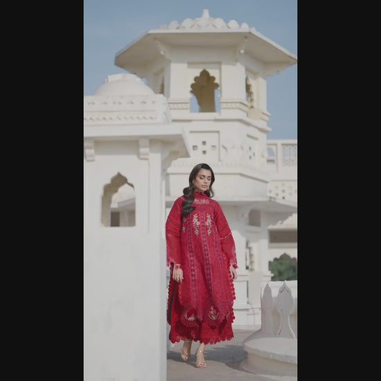 Parishay Shangrila Lawn Embroidered Unstitched 3-Piece Suit-SLA-12