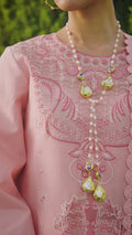 Pink-Mahnur Morbagh Luxury Lawn'26 Embroidered Stitched 3-Piece Suit-M-05