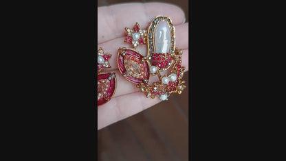Durwaj's Pearl Embellished Stud Earrings-DW-024