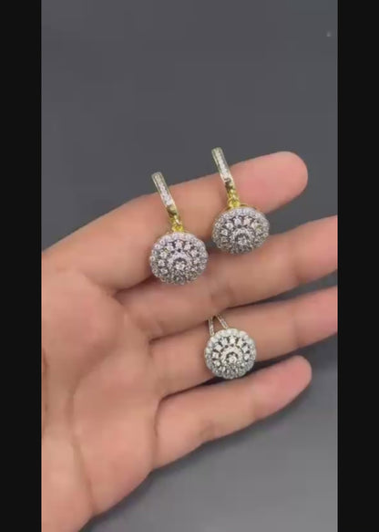 H&A Jewellery Dual Tone Crystal Earrings and Ring Set