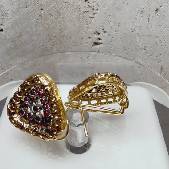 Orya Jewellery Stud Earrings-Red