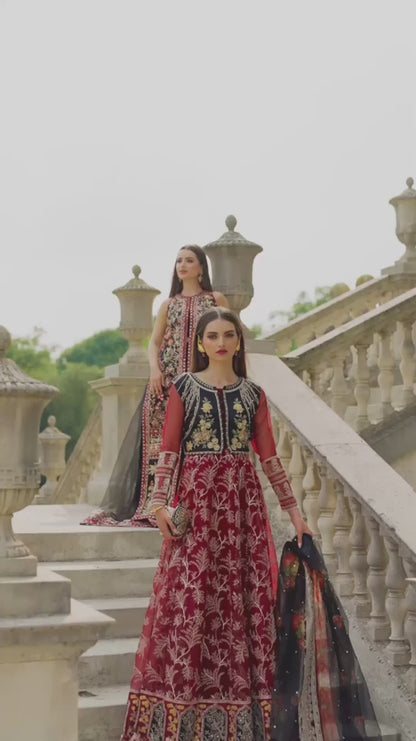 Shiza Hassan Lillian Wedding Formals Organza Embellished Stitched 3-Piece Suit-Nyrah