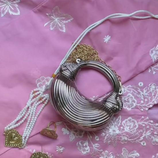 Gold and White-Durwaj's Necklace Set-DW-122