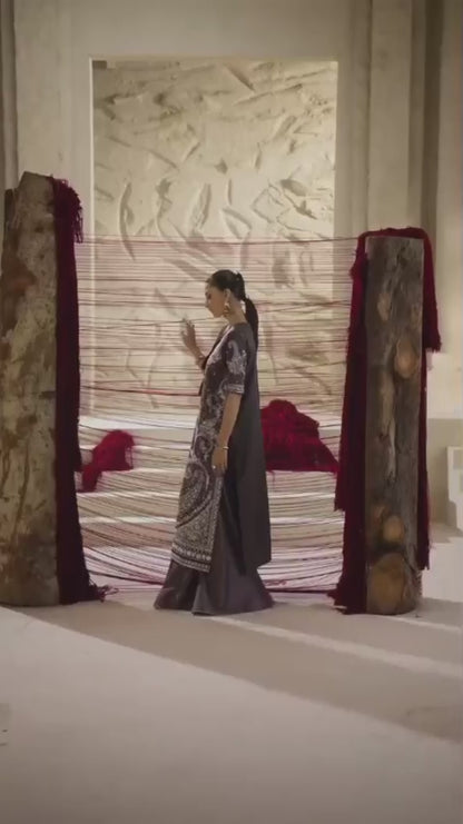 Binilyas Saqqara Kotrai Embroidered Unstitched 3-Piece Suit-161-A