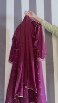 Panache Apparel Noore Eid Edit Raw Silk Embroidered Stitched Suit-Apsara