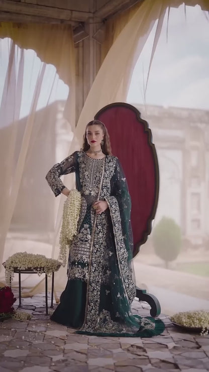 Parishay Jahanara Luxury Formals Organza Embroidered Unstitched 3-Piece Suit-JRA - 08