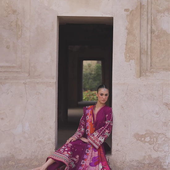 Mulberry Binilyas Suroor Lawn'26 Embroidered Unstitched 3-Piece Suit-242-A