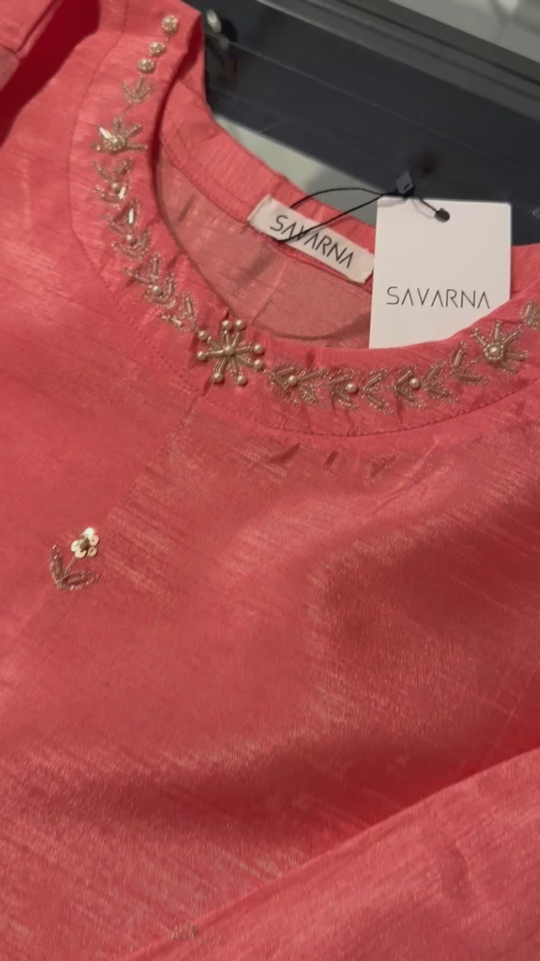 Savarna Raw Silk Embellished Gharara Set