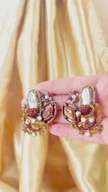 Durwaj's Pearl Embellished Stud Earrings-DW-024