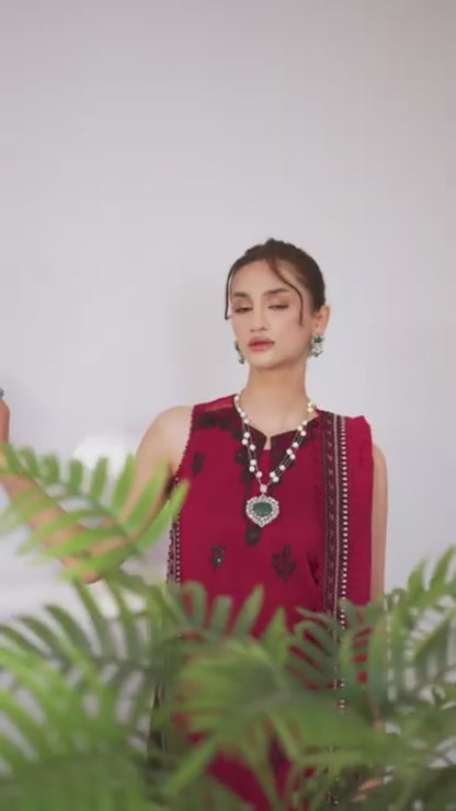 Mahnur Sera Pret'26 Jacquard Embroidered Unstitched 3-Piece Suit-SP-09